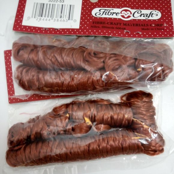 Lot of 7-4 Fibre-Craft Quick Curls 3222-04, 3222-53, 3 All Cooped Up Doll Wigs - Picture 3 of 12